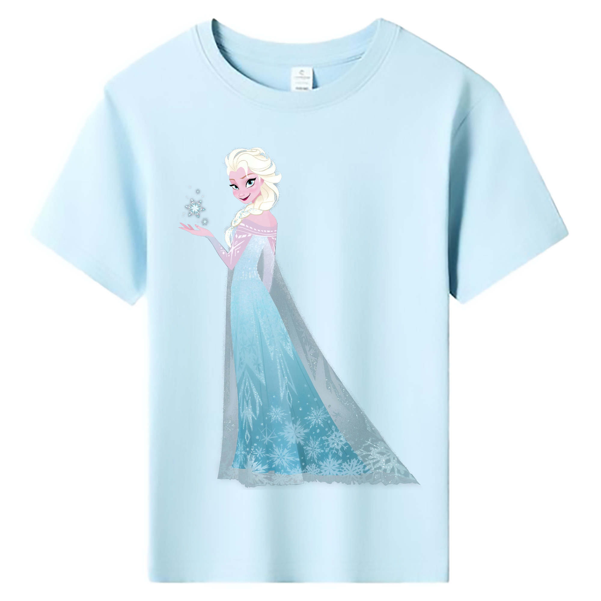 （画像用） アナと雪の女王 アンナ エルサ Frozen Anna Elsa 綿100％キッズTシャツ（フロントプリント）
